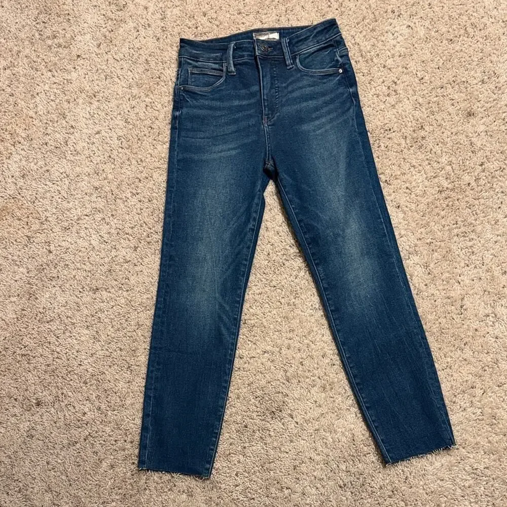 Kut from the Kloth Dark Wash High Rise Charlize Fab Ab Cigarette Leg Jean Size 0